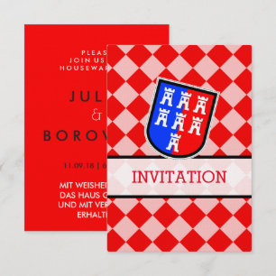 Wit, rood, zwart kaart