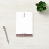 Wit + Roos Gouden Faux Glitter Ananas & Rand Post-it® Notes (Kantoor)