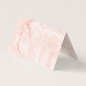 Wit & Roos-gouden marmeren wervelingen Visitekaartjes (Achterkant)