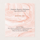 Wit & Roos-gouden marmeren wervelingen Visitekaartjes (Binnenkant ongevouwen)