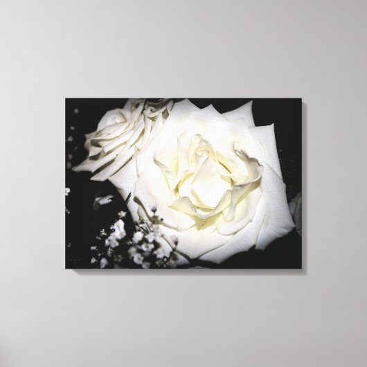 Wit Rose Canvas (Voorkant)