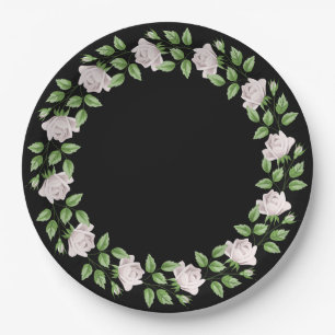 Wit Rose Framed Paper Bord