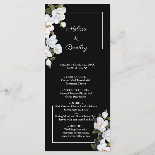 Wit Rose Menu (Voorkant)