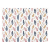 Wit Rose Sinaasappel Blauw Boho Bladeren Tafelkleed (Voorkant (Horizontaal))