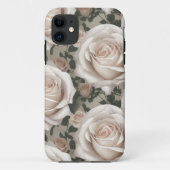  Wit Rose Telefoon Case (Achterkant)