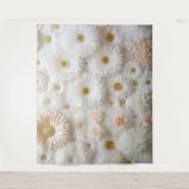 Wit Roze Daisy Bloem Wand Tapestry Achtergrond Wandkleed (Voorkant)