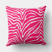 Wit roze en gebroken witte Zebra of een kleurenstr Kussen (Achterkant)