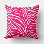 Wit roze en gebroken witte Zebra of een kleurenstr Kussen (Voorkant)