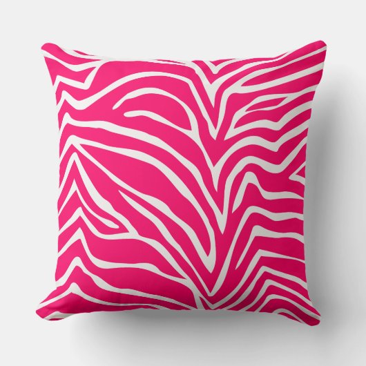 Wit roze en gebroken witte Zebra of een kleurenstr Kussen (Voorkant)