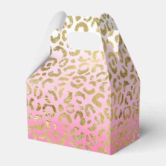 Wit Roze Goud Glam Luipaard Bedankdoosjes (Voorkant Zijde)
