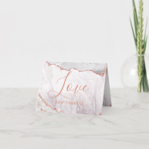 Wit & Roze Gouden Agate Marmer Bedankt Foto