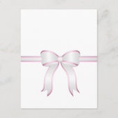 Wit & Roze Lint Trouwdetails Behuizing Informatiekaartje (Achterkant)