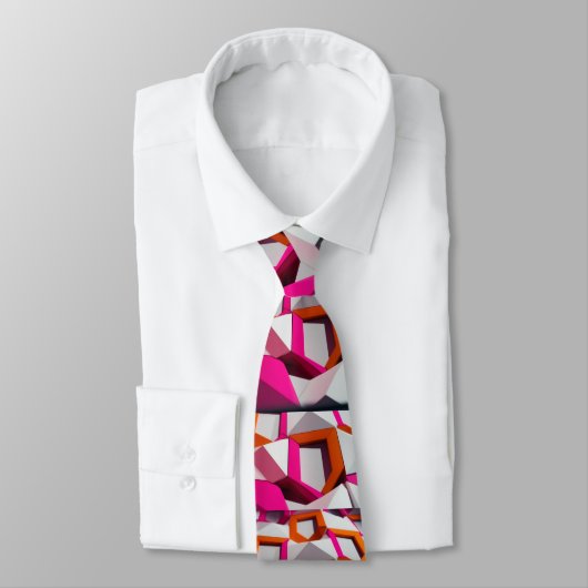 Wit & Roze Stropdas (Gebonden)