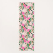  wit roze tijger - Floral schilderen Yogamat (Voorkant)