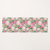  wit roze tijger - Floral schilderen Yogamat (Voorkant (horizontaal))