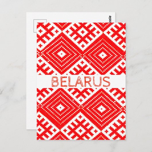 Wit-Rusland Беларусь Folk Pattern Briefkaart (Voorkant / Achterkant)