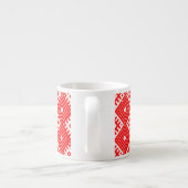 Wit-Rusland Беларусь Folk Pattern Espresso Mok Cup (Achterkant)