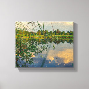 Wit-Rusland Беларусь Landschap Natuur Kanaal Canva Canvas Afdruk