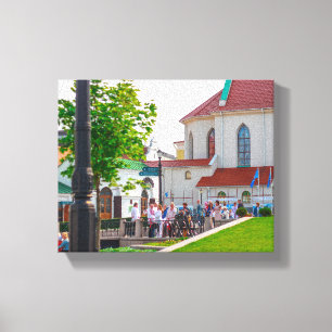 Wit-Rusland Беларусь Minsk Architectuur Stadsgezic Canvas Afdruk