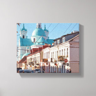 Wit-Rusland Бела рус ьHrodna Grodno Architecture Canvas Afdruk