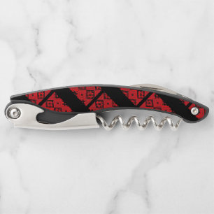 Wit-Rusland Б а р у Folk Pattern Red Kurkentrekker