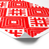 Wit-Rusland Б а р у Nationaal Folk Pattern Poster (Hoek)