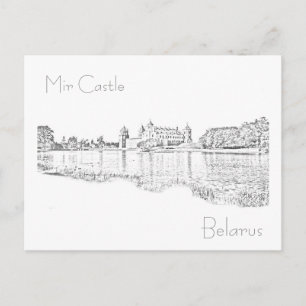 Wit-Rusland Б л р у Briefkaart van de Castle-archi