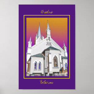 Wit-Rusland Б л р у Grodno Hrodna Architecture Pos Poster
