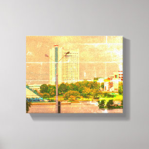 Wit-Rusland Б л р у Minsk Architectuur Cityscape Canvas Afdruk