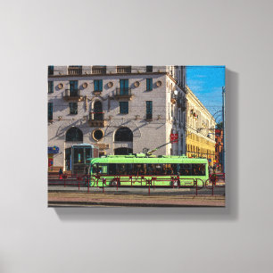 Wit-Rusland Б л р у Minsk Architectuur Lichaamslev Canvas Afdruk