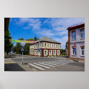 Wit-Rusland Б л р у Poster van de architectuur van