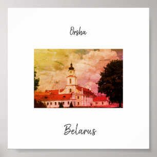 Wit-Rusland Б селofа architectuurPoster Poster