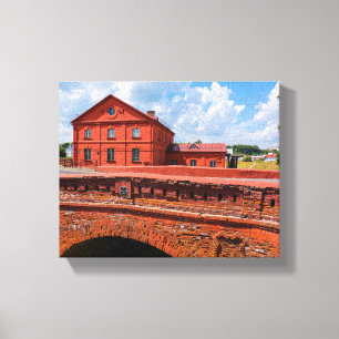Wit-Rusland Б сеofаArchitectuurstad Wit-Rusland Canvas Afdruk