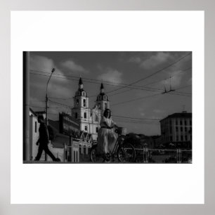 Wit-Rusland Б с Minsk ауArchitectuur Poster
