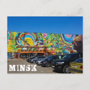 Wit-Rusland Б с Minsk а,у Architectuur Graffiti Briefkaart