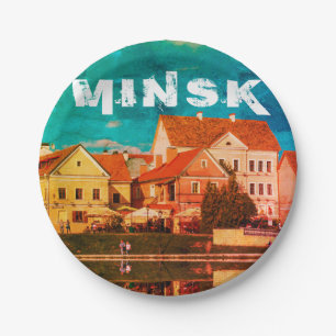 Wit-Rusland Б с Minsk а Münchenл de stad die het l Papieren Bordje