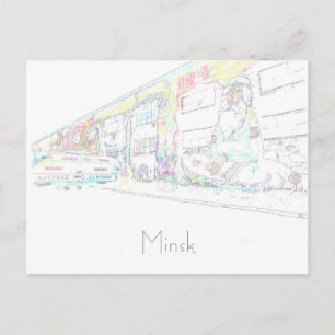 Wit-Rusland Б с Minsk onder рHet geeft blijk van e Briefkaart