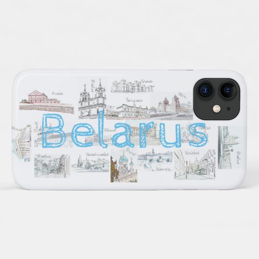 Wit-Rusland Architecture Cities Collage iPhone 11 Case-Mate iPhone Case (Achterkant (horizontaal))