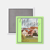 Wit-Rusland Architectuur Minsk Stad Uitzicht Magne Magneet (Voorkant / Achterkant)