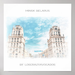 Wit-Rusland Architectuur Natuur Poster van de stad