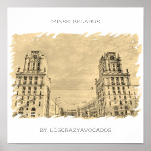 Wit-Rusland Architectuur Natuur Poster van de stad