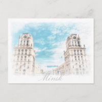 Wit-Rusland Architectuur van de stad Minsk Ansicht