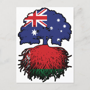 Wit-Rusland - Australische Australië - boomstammen Briefkaart