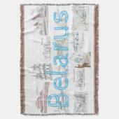 Wit-Rusland — Brest Architecture Throw Blanket Deken (Voorkant Verticaal)