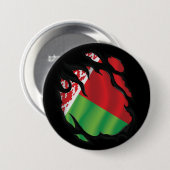 Wit-Rusland gescheurde vlag Ronde Button 7,6 Cm (Voorkant /achterkant)
