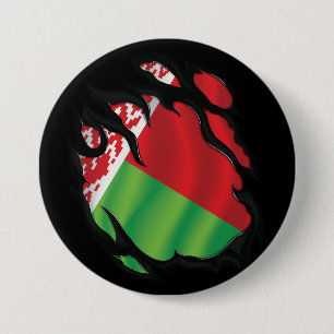 Wit-Rusland gescheurde vlag Ronde Button 7,6 Cm