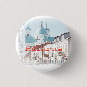 Wit-Rusland Hrodna Grodno Architectuur Badge Speld Ronde Button 3,2 Cm