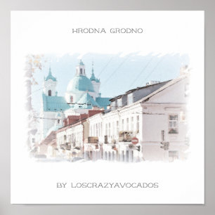 Wit-Rusland Hrodna Grodno Architectuur Natuur Post Poster