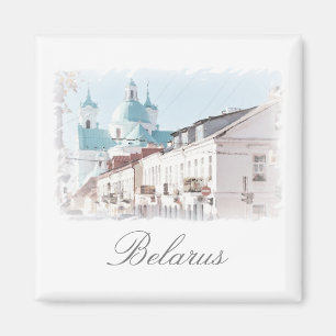 Wit-Rusland Hrodna Grodno Architectuur Schilderij  Magneet