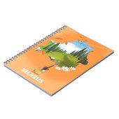 Wit-Rusland kaart reisposter. Notitieboek (Linkerzijde)